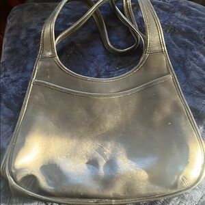 Vintage black leather Coach bag